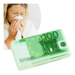 Pappersnäsdukar - Sedlar 100 euro - 10 enheter - Dimensioner 105 x 54 mm