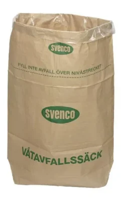 Papperssäck SVENCO papp/plast 125L 25/fp