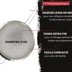 Passerare i rostfritt stål 15 cm FM Professional