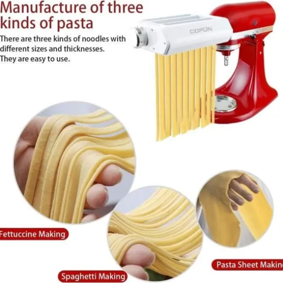 Pasta-tillbehör - GENERIC - COFUN 3 i 1 - Aluminium - Lätt att rengöra - Anpassningsbar