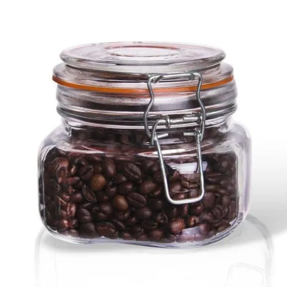 Patentglasburk med klämma 500 ml