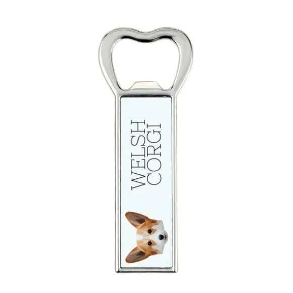 Pembroke Welsh Corgi - flasköppnare med foto och inskription för Art-Dog öl