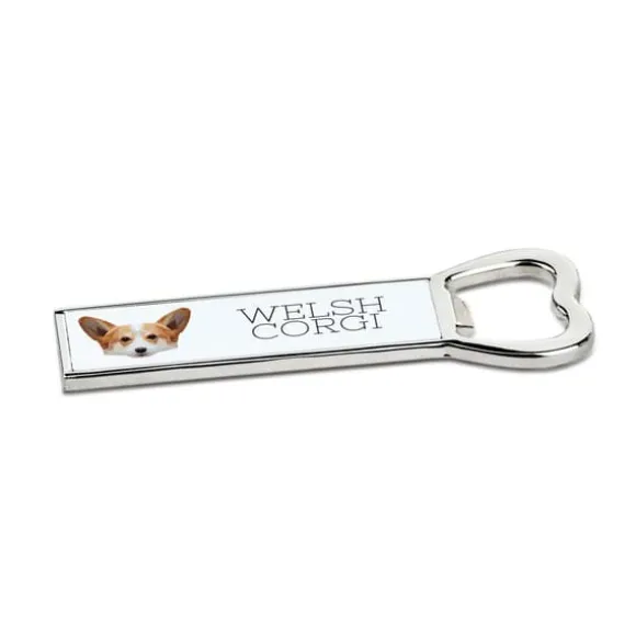 Pembroke Welsh Corgi - flasköppnare med foto och inskription för Art-Dog öl