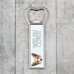 Pembroke Welsh Corgi - flasköppnare med foto och inskription för Art-Dog öl