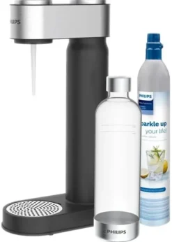 PHILIPS GoZero ADD4902BK/10 Kolsyrare Svart och Silver