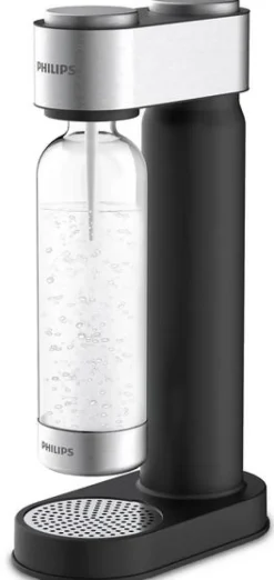 PHILIPS GoZero ADD4902BK/10 Kolsyrare Svart och Silver