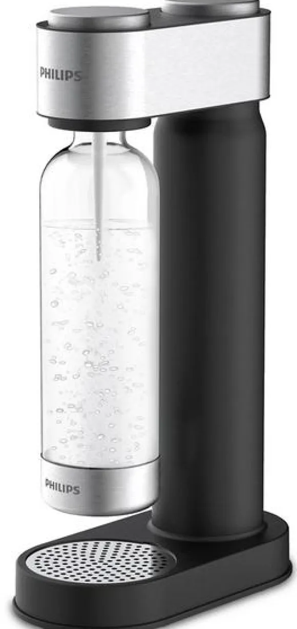 PHILIPS GoZero ADD4902BK/10 Kolsyrare Svart och Silver