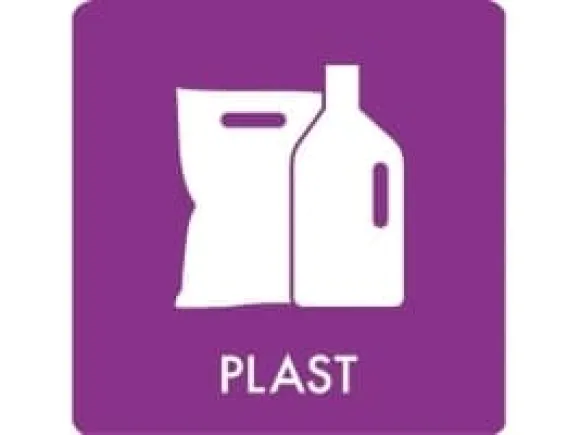 Piktogram, plast, 12x12, lilla
