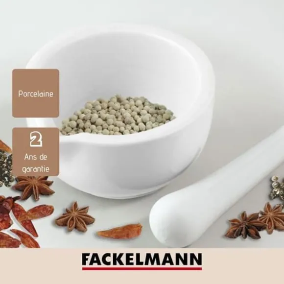 Pilon Mortier - Fackelmann - 45442 - Porslin - 12x6,5cm - 2 stycken