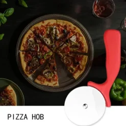Pizza Slicer Pizzaskärkniv Tårtverktyg Pizzahjul - Svart