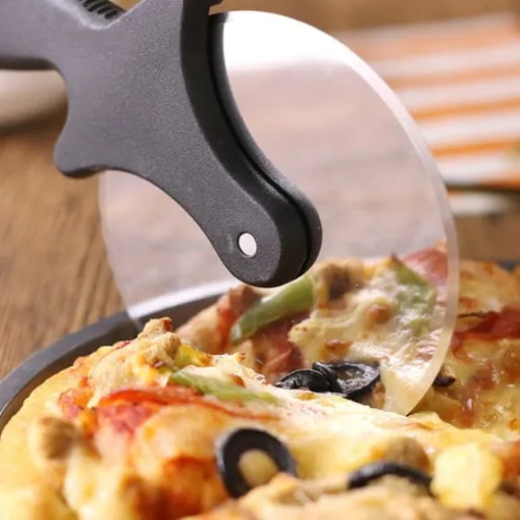 Pizza Slicer Pizzaskärkniv Tårtverktyg Pizzahjul - Röd