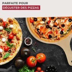 Pizzaställ och tarte flambée i trä 30 cm Fackelmann Wood Edition