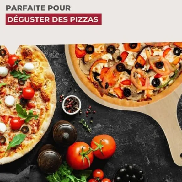 Pizzaställ och tarte flambée i trä 30 cm Fackelmann Wood Edition