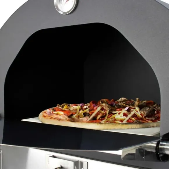 Pizzaugn med Regnskydd och 30 cm Pizzaspade Utomhusugn Stenugnsbakning Pizzasten Pizzaskärare Grillning Pizza 2 Hjul och Handtag Portabel Utomhusbruk | CDON