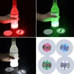 PLACEMAT, Färgglad--10st Mini LED-ljusunderlägg Julljusdekaler Nattklubb Bar Party Favor Vase