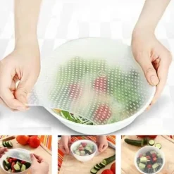 Plast Cling Vakuum Food Wrap lock för skål förlängt kök