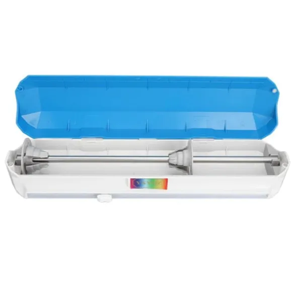 Plastfolie Dispenser med Skjutskärare Smidig Skärande Justerbar Återanvändbar Plastfolie Dispenser för Aluminiumfolie L 38x9.8cm