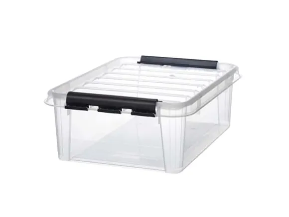 Plastkasse SmartStore Classic 24 24l m/låg 50x39x18cm - (7 stk.)