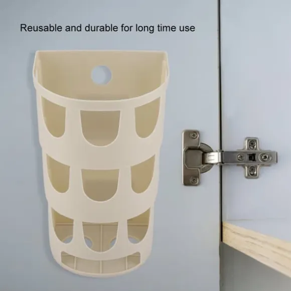 Plast Väggmonterad Soppåse Soppåsar Förvaringslåda Kök Sovrum Badrum (Khaki)
