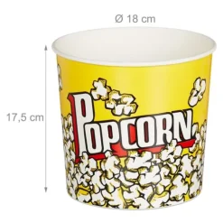 Popcornhink Set, 17,5x18 cm, Gul