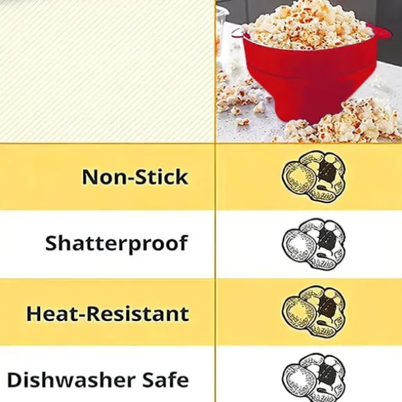 Popcornmaskin / Popcornskål - Gör popcorn i mikron