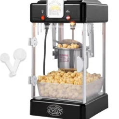 Popcornmaskin, 24x27,5x47,5 cm, Svart, bordsapparat