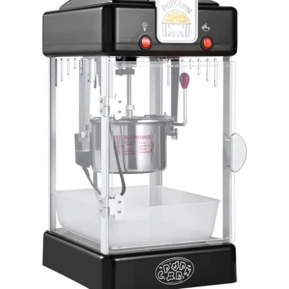 Popcornpopper 300W 2,5 Oz, bärbar bordspopcornmaskin, snabb och enkel användning, perfekt för filmkvällar, elegant svart design