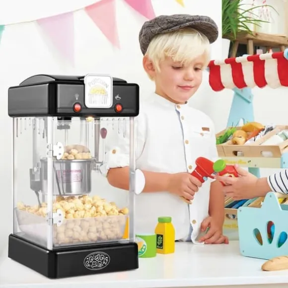 Popcornpopper 300W 2,5 Oz, bärbar bordspopcornmaskin, snabb och enkel användning, perfekt för filmkvällar, elegant svart design