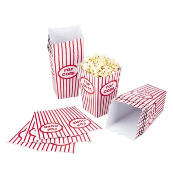 Popcornpåsar, 16x10.5x10.5 cm, Röd-Vit