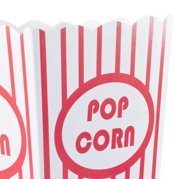 Popcornpåsar, 16x10.5x10.5 cm, Röd-Vit