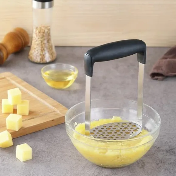 Potatispress Potatismos Rostfritt Stål Kökstillbehör Grönsakspress Kökspryl