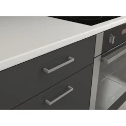PREGO komplett kök - L 270 cm - Grafitgrå - 210 cm bänkskiva ingår