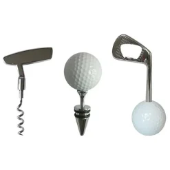 Presentbox Golftema SET 3 delar Korkskruv Vinkork Flasköppnare
