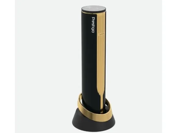 Prestigio PWO104GD, Elektrisk korkskruv, svart, guld, 228 mm, 350 g