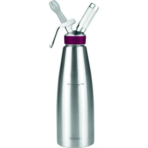 Professionell siphon i rostfritt stål - GOBEL - GL338 - 3 munstycken inkluderade - Norm NF D21-901 - Rostfritt stål 18/8