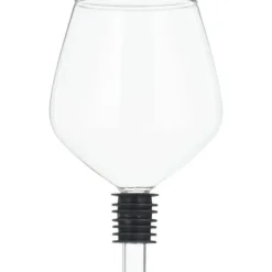 Propp i form av ett vinglas - H 13 cm Transparent