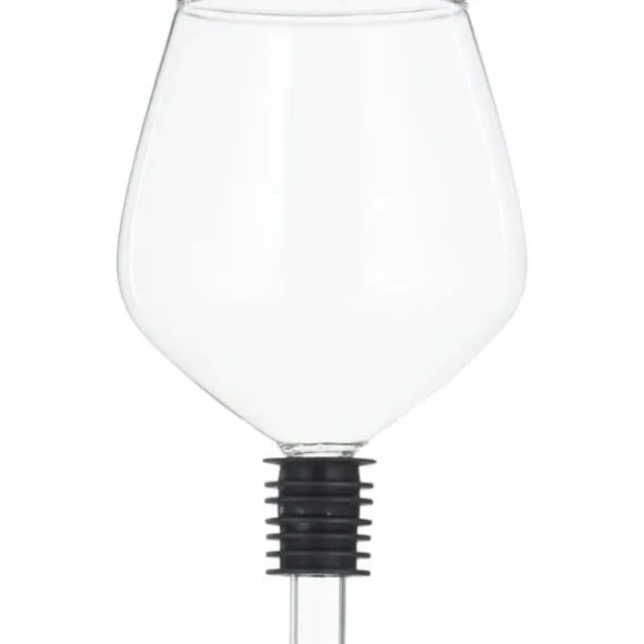 Propp i form av ett vinglas - H 13 cm Transparent