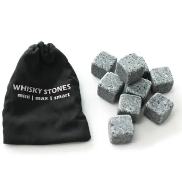 QQ16456-Natural Stapstone Återanvändbar whiskykylare whiskystenar whiskyisbitar Colagne Champag vinöl