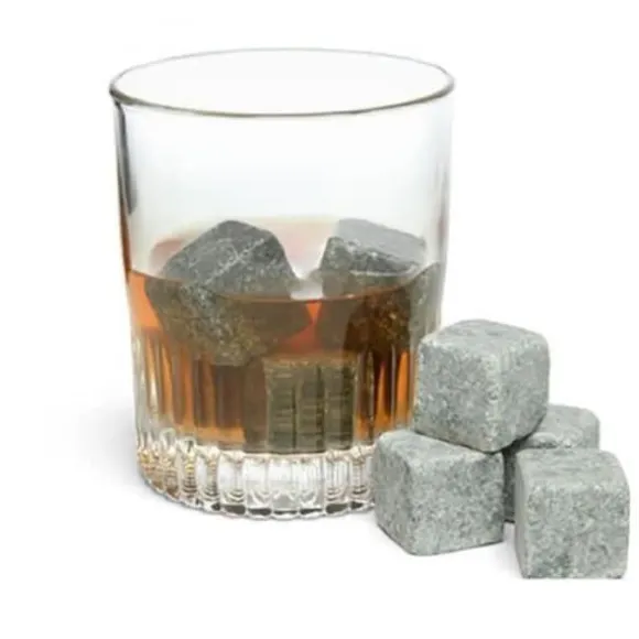 QQ16456-Natural Stapstone Återanvändbar whiskykylare whiskystenar whiskyisbitar Colagne Champag vinöl