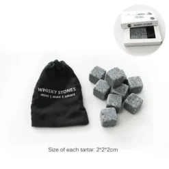 QQ16456-Natural Stapstone Återanvändbar whiskykylare whiskystenar whiskyisbitar Colagne Champag vinöl