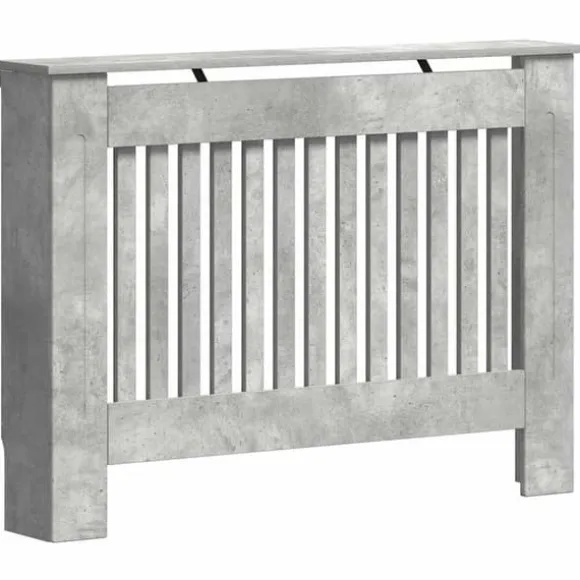 Radiatorlock Betonggrå 112 x 19 x 81,5 cm Konstruerat trä