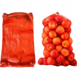 Raschel Säck 60x90 Cm Röd – 30-35 Kg Kapacitet | 100 St | Återanvändbar För Grönsaker, Ved
