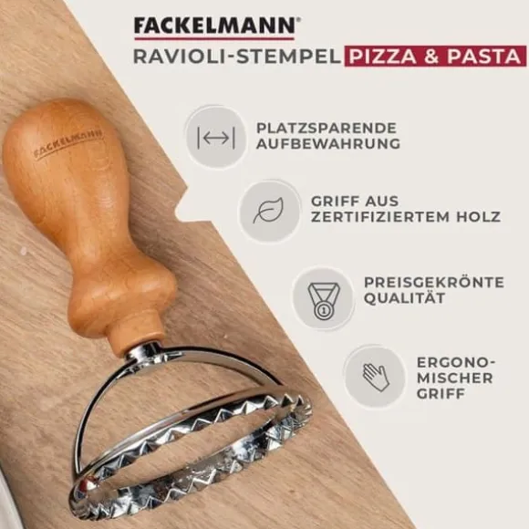 Ravioliklippare - Fackelmann - 31115 - Zinklegering - Bästa handtag i bok - Ergonomisk