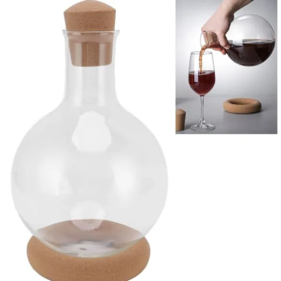 Rödvinskaraffel Quick Sober Hög Borosilikatglas Transparent glasvindispenser med bas för bar Hushållspresenter 1000ml