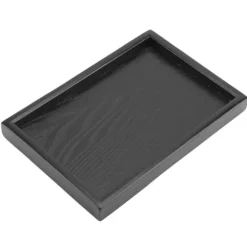 Rektangulär Form Massivt Trä Te Kaffe Snacks Mat Måltider Serveringsbricka Tallrik Restaurang Brickor #1