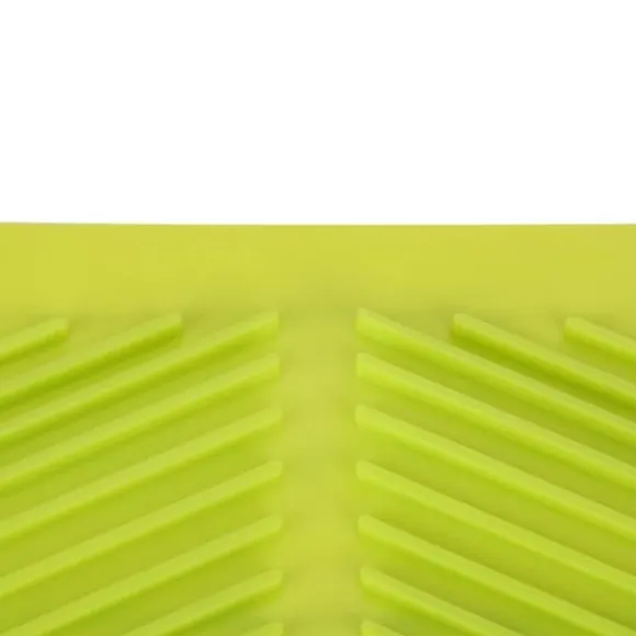 Rektangulär Silikon Avloppsmatta Torkdiskplatta Värmebeständig Halksäker Bricka (Grön)