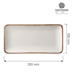 Rektangulär tallrik Vanilla 300x150 mm (4 st)
