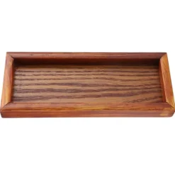 Rektangulärt Trä Tefat Serveringsbord Tallrik Snacks Matförvaringsskål för Hotellhem (20*8cm)