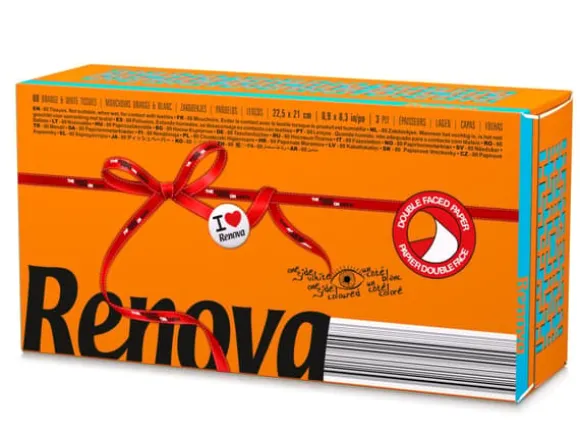 Renova avtagbara orange hygienservetter 80 st