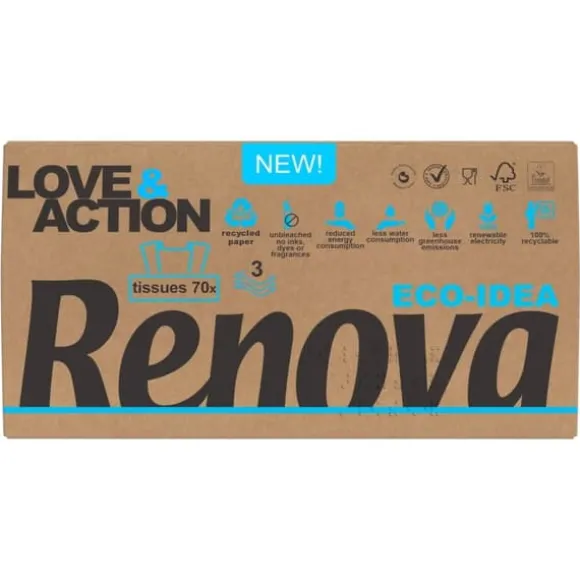 Renova Love&Action Avtagbara vävnader 70st